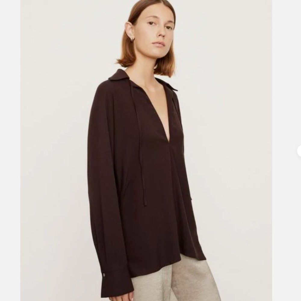 Vince Tie Neck Collar Blouse